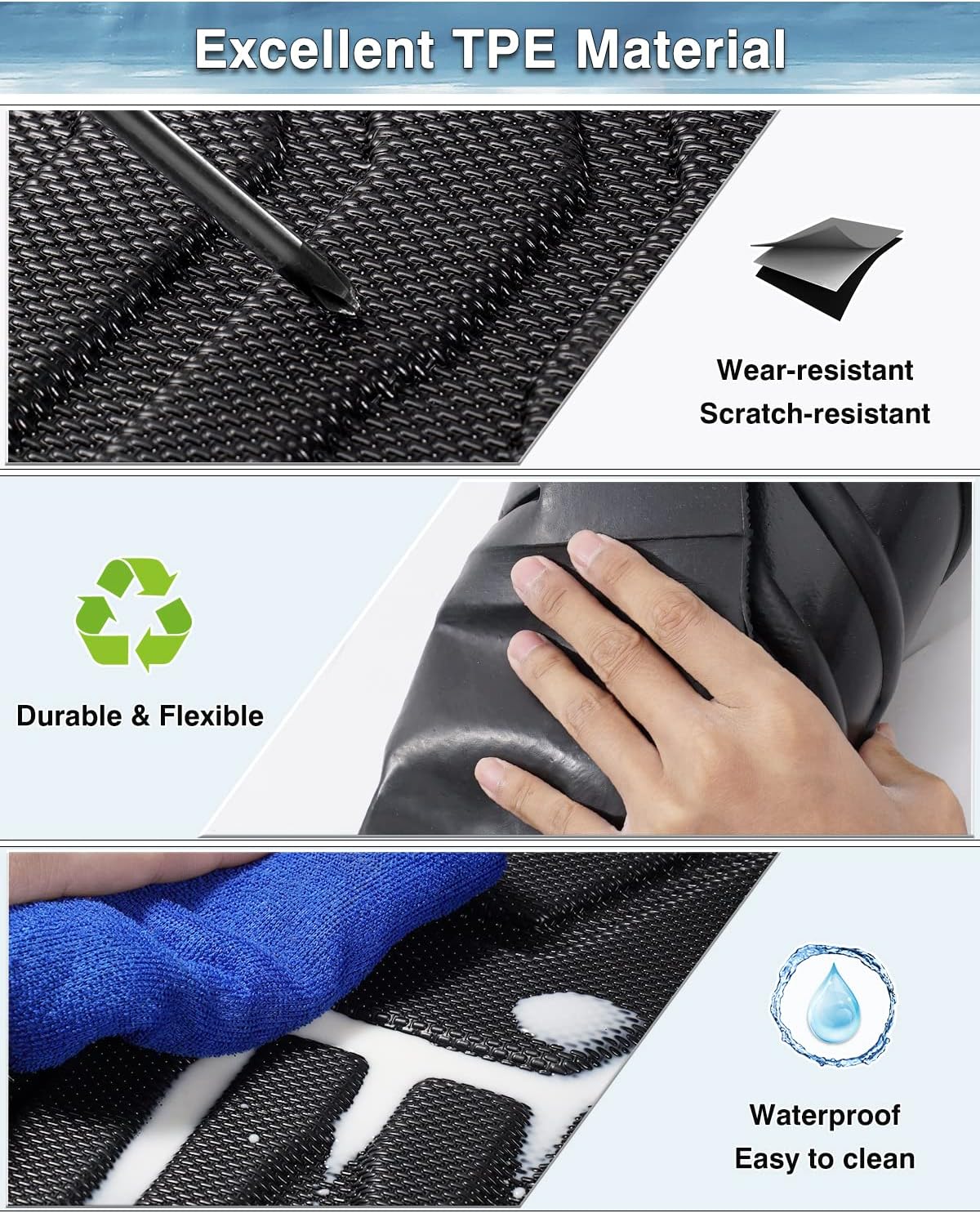 Mixsuper Liner Alfombrillas para Nissan Frontier Crew Cab 2022-2024 con 2 fila de almacenamiento debajo del asiento, forros para todo tipo de clima,