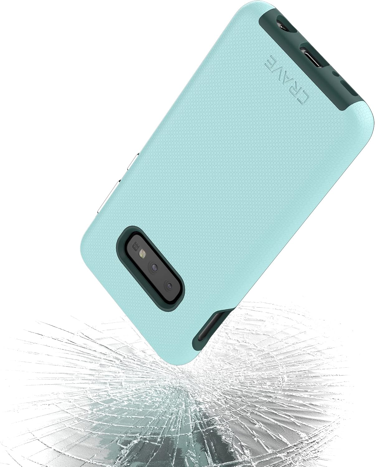 Crave Doble Guardia Para Samsung Galaxy S10e Caso, Funda De Doble Capa De Protección A Prueba De Golpes Para Samsung Galaxy S10e – Aqua