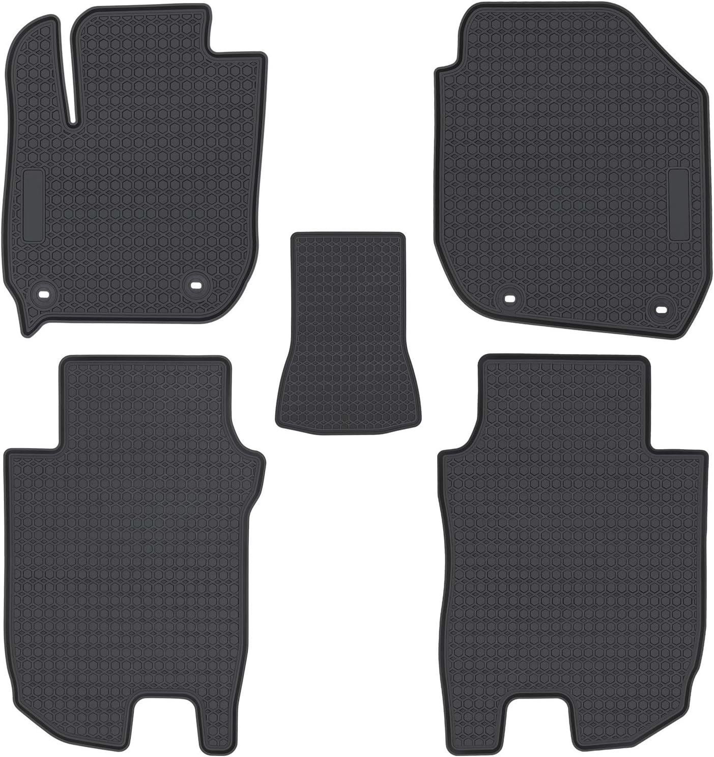 Floor Mat for Honda HR-V 2016 2017 2018 2019 2020 2021 2022 Heavy Duty Rubber Front+Rear Car Liner Carpet All Weather Custom Fit Waterproof Odorless