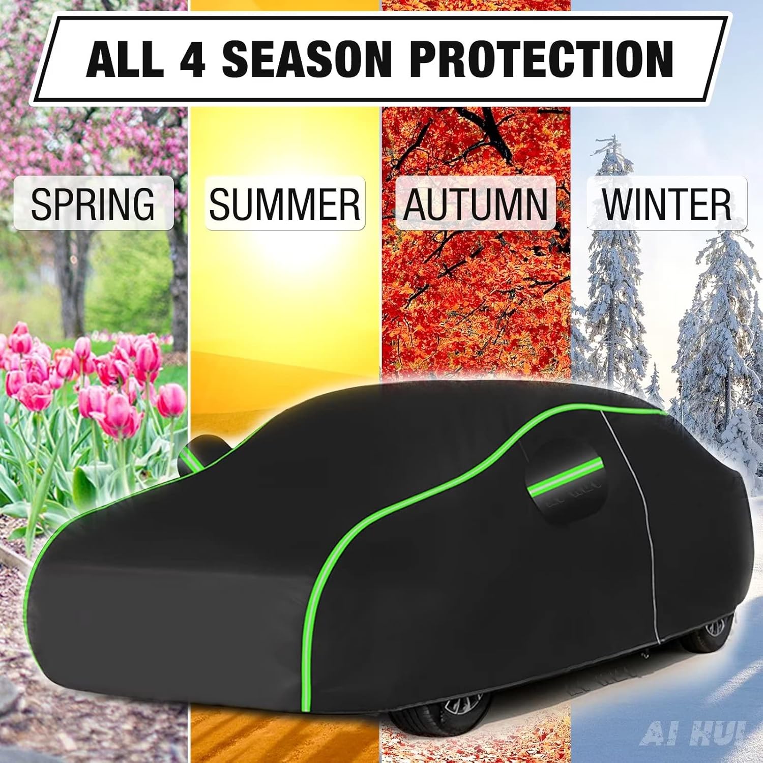Funda para automóvil compatible con Peugeot 5008 (2016-2022), funda impermeable para automóvil para todo tipo de clima, 6 capas, cubierta completa