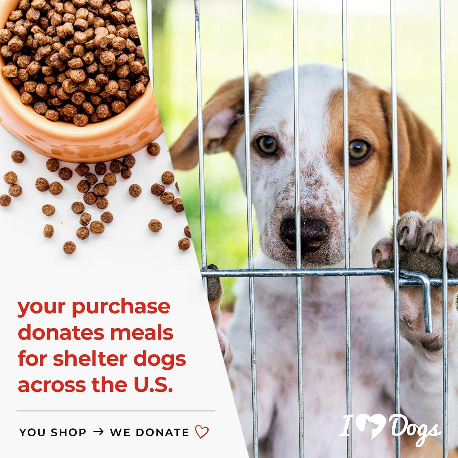 iHeartDogs Decoración de comida para perros  Condimento de comida cruda liofilizada para perros  Mezclador de comida de superalimentos sin granos