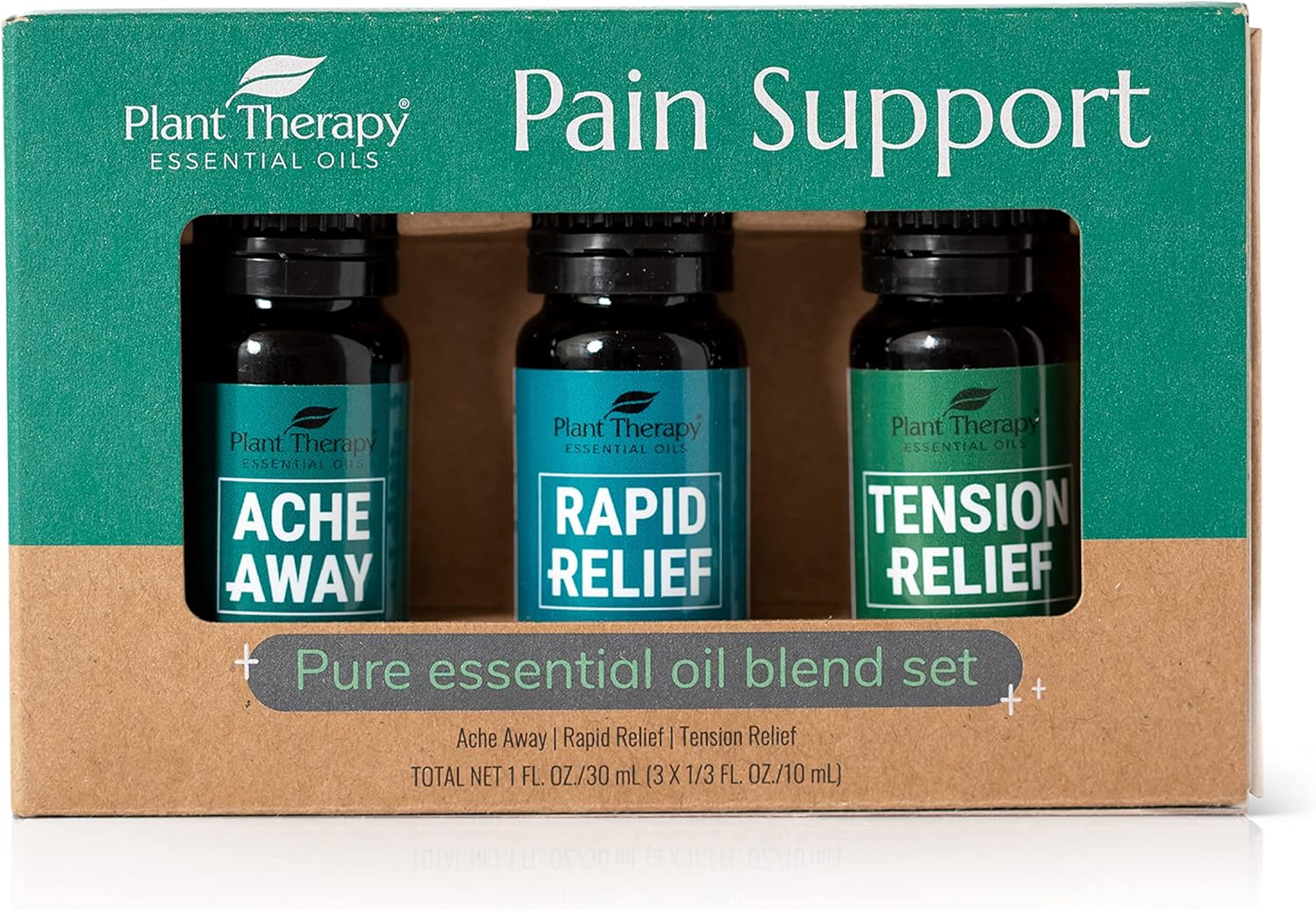 Plant Therapy Juego de mezcla de aceites esenciales para apoyar el dolor, 0.3 fl oz (13 oz) cada una de las mezclas de aceites esenciales para