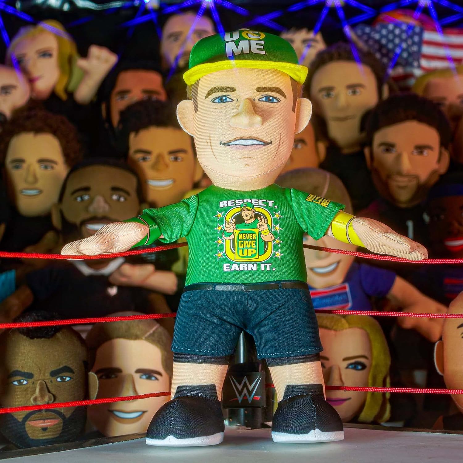 Bleacher Creatures WWE John Cena UCME – Figura de felpa de 10 pulgadas, una leyenda de la lucha libre para jugar o exhibir