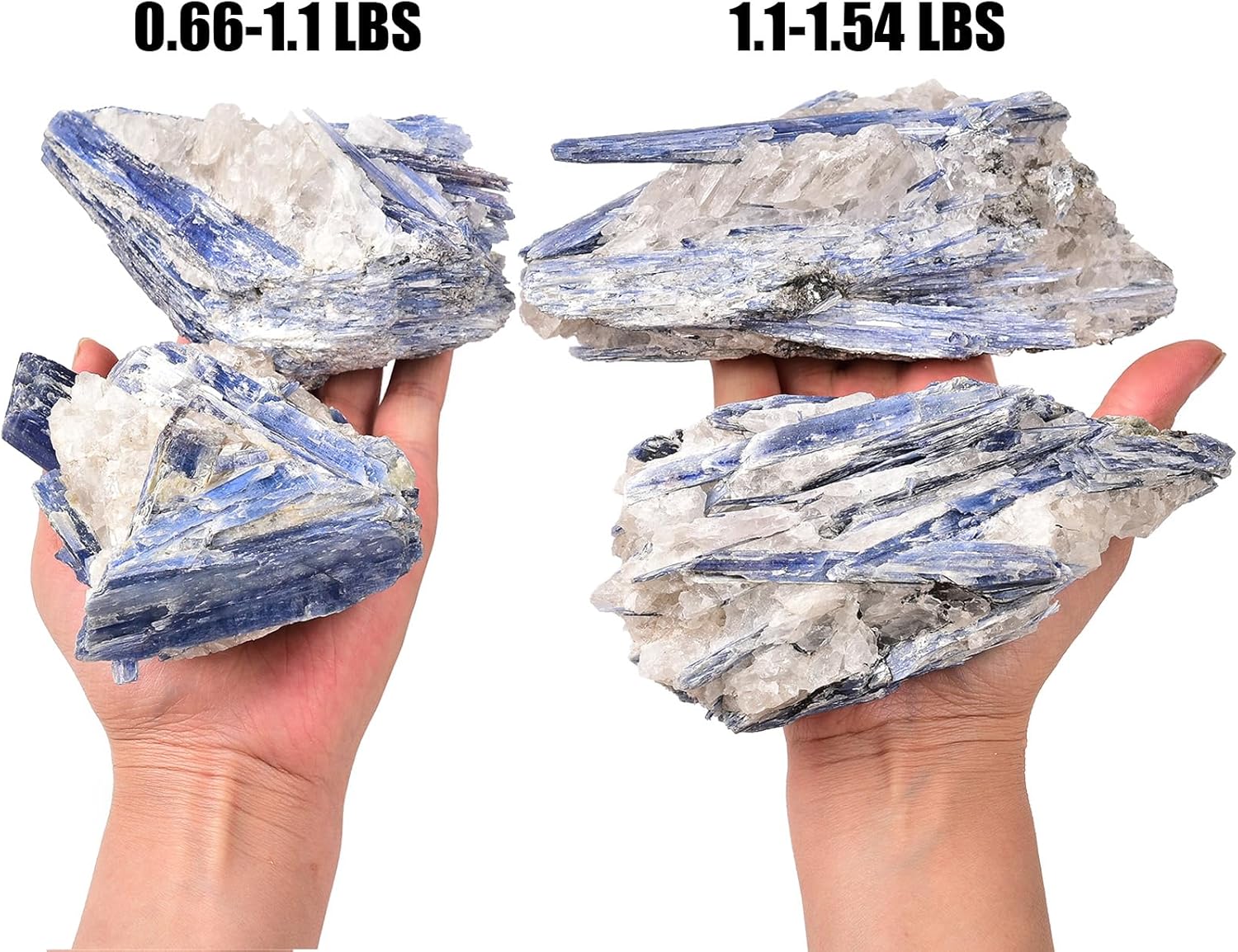 JIC Gem Cristal curativo mineral bruto natural de cianita azul crudo irregular para decoración del hogar, 1 pieza de 1.1-1.54 libras