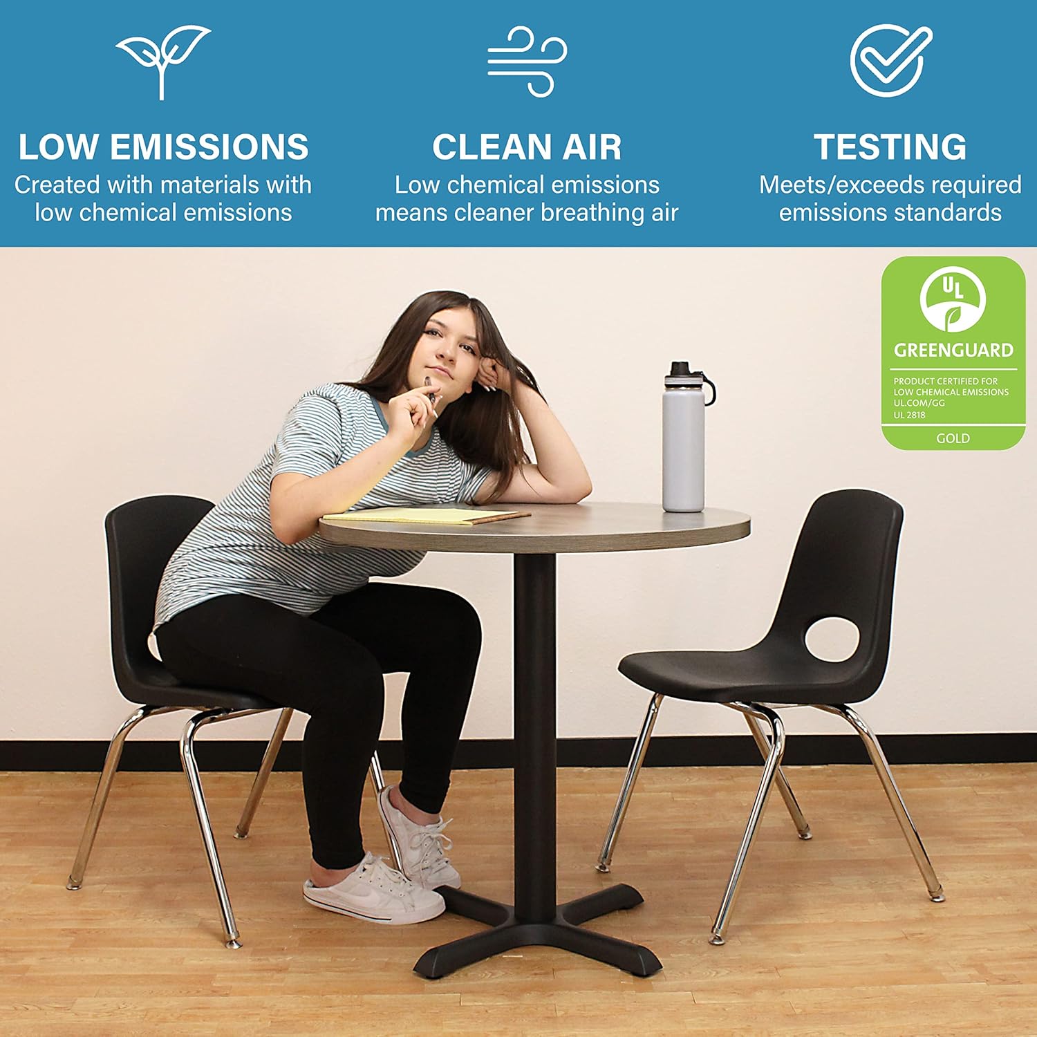 Factory Direct Partners Mesa redonda de 30 pulgadas para cafetería moderna mesa de comedor, café, cóctel para espacios pequeños elegante parte