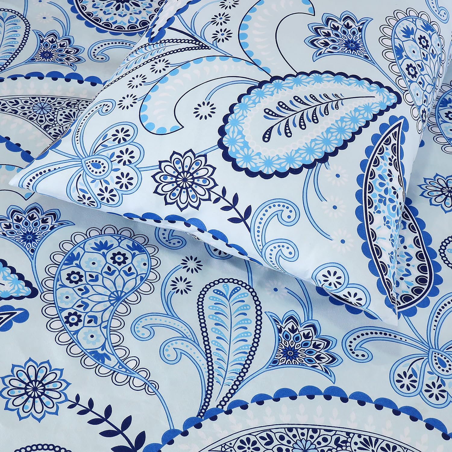 Boston Linen Co. Sábanas de cachemira azul marino para cama tamaño King, sábanas y fundas de almohada resistentes a las arrugas y a la decoloración,