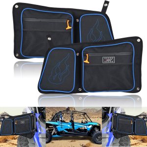 Goldfire RZR 1000 XP – Juego de bolsas de almacenamiento para puerta trasera del lado del pasajero y del conductor con rodilleras compatibles con Goldfire RZR 1000 XP – Juego de bolsas de almacenamiento para puerta trasera del lado del pasajero y del conductor con rodilleras compatibles con