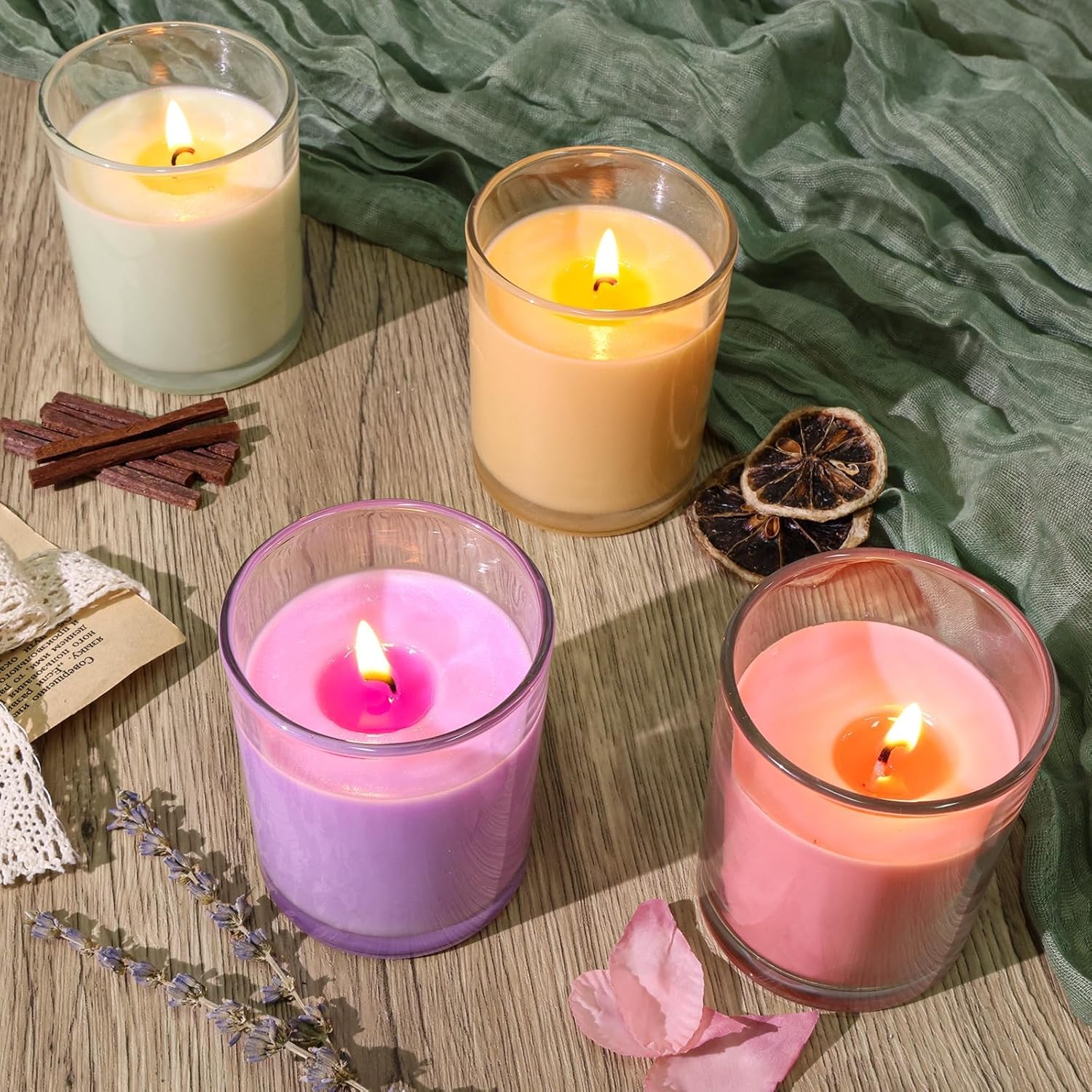 SUPMIND Kit de fabricación de velas prémium para adultos, suministros para hacer velas con cera de soja, tarros grandes de 7 onzas y latas, 6 aromas