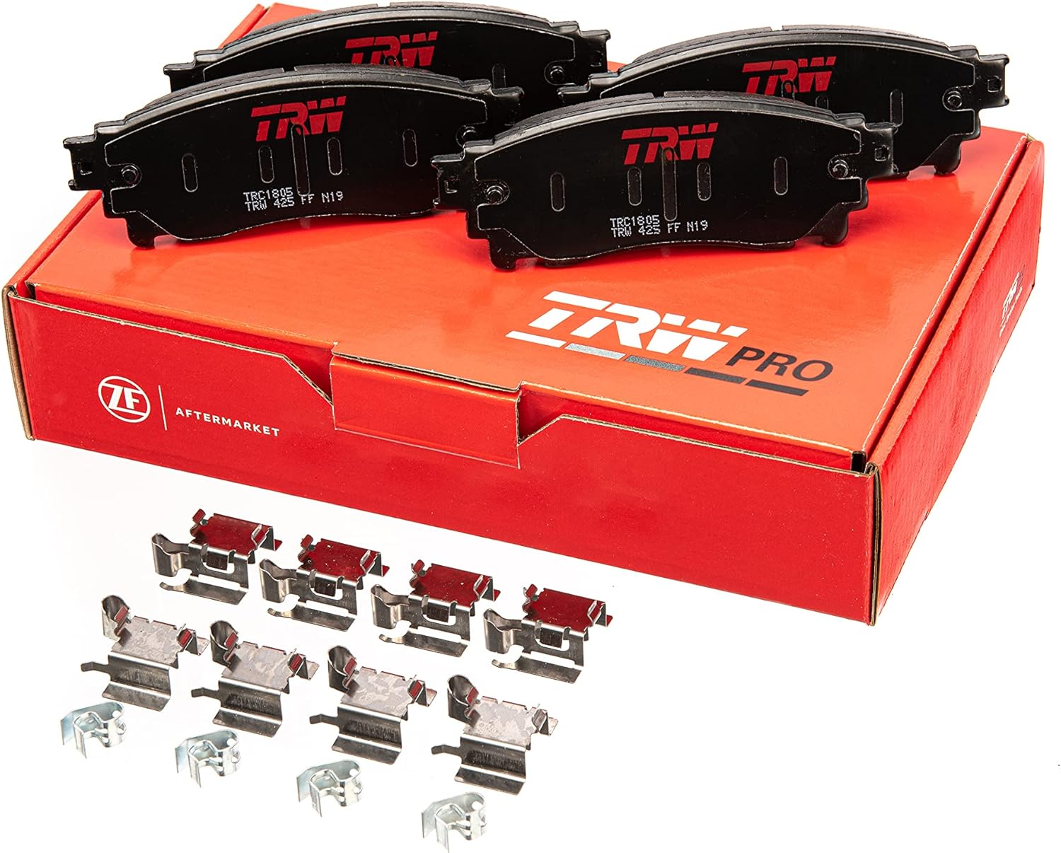TRW Pro TRC0433 Juego de pastillas de freno de disco para Toyota Tacoma 1995-2004, frontal y otras aplicaciones