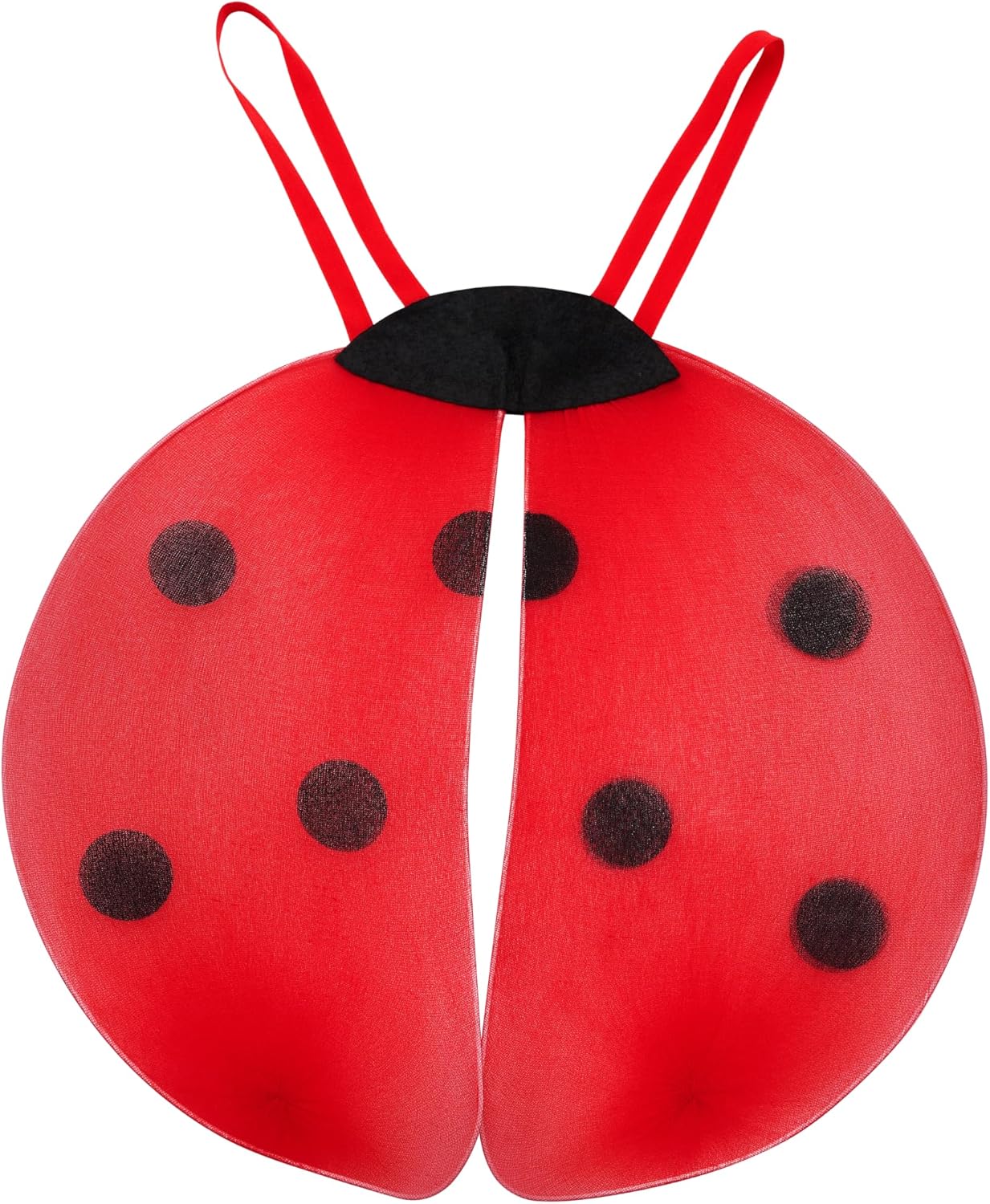 Spooktacular Creations Conjunto de disfraz de mariquita roja con tutú, alas de mariposa, varita mágica, diadema, tutú de mariquita de lunares para