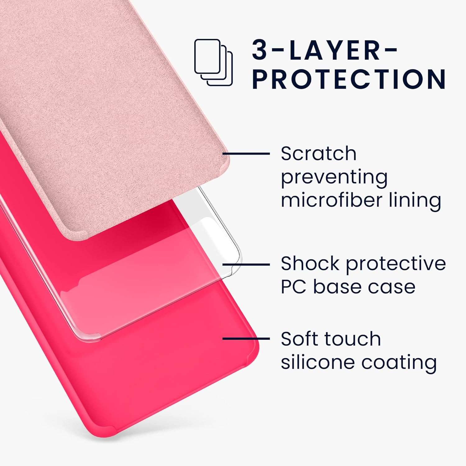 kwmobile Funda compatible con Google Pixel 5 – Funda de silicona TPU con acabado suave – Rosa neón
