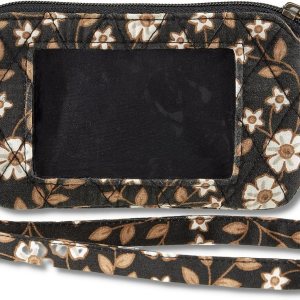 Bella Taylor Cordón de identificación para mujeres y niñas, llavero con soporte para insignia y bolsa con cremallera, algodón acolchado vintage vid Bella Taylor Cordón de identificación para mujeres y niñas, llavero con soporte para insignia y bolsa con cremallera, algodón acolchado vintage vid
