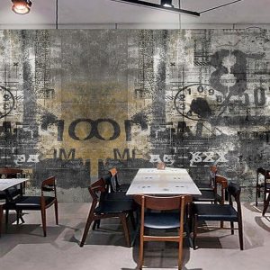 Dslbz Papel pintado de pared de graffiti de estilo industrial para dormitorio (no se puede despegar y pegar) Dslbz Papel pintado de pared de graffiti de estilo industrial para dormitorio (no se puede despegar y pegar)