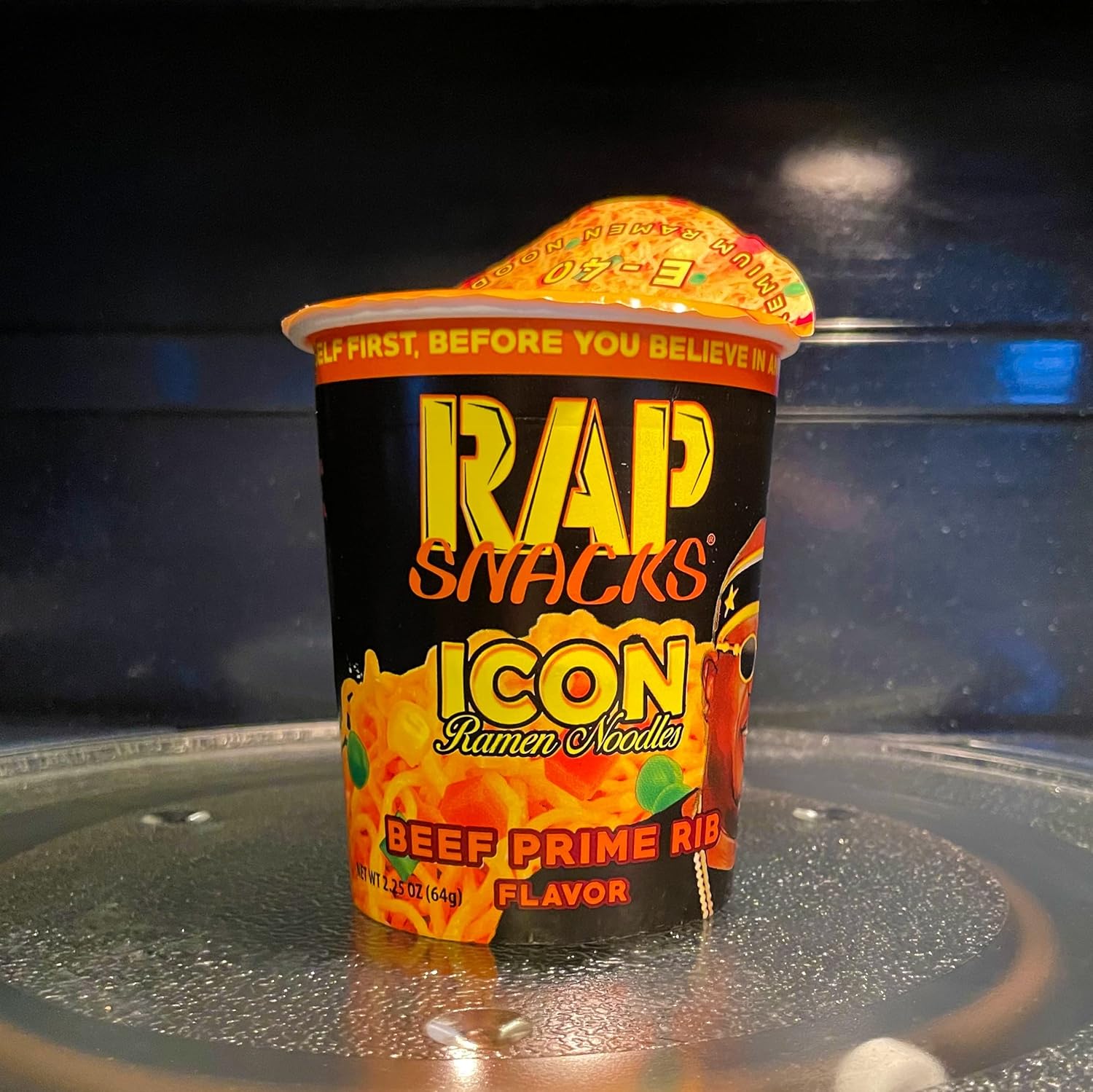 Rap Snacks Beef Prime Rib ICON – Fideos Ramen E-40-Pack de 12