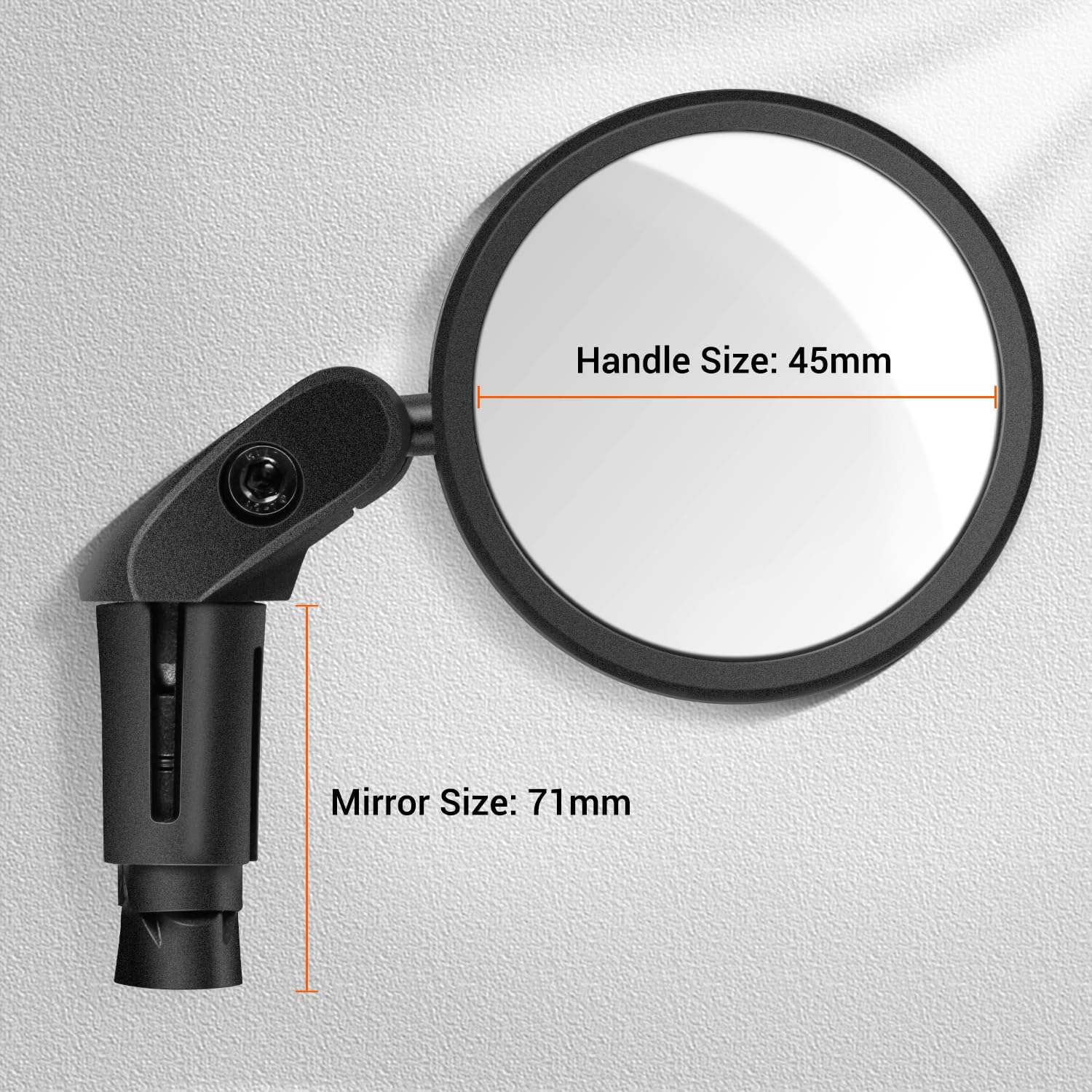 Addmotor Bike Mirror,Bike Bar End Mirror, Adjustable 360Rotatable HD Glass Convex Lens Bicycle Rearview Mirror, Safe Cycling Rearview Mirror