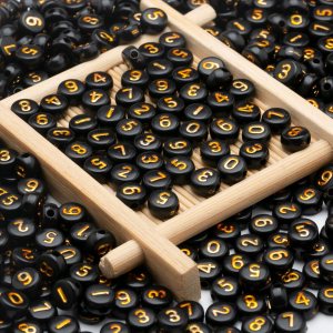 1000 cuentas de números acrílicos del 0 a 9 cuentas de números redondos de 0.157 x 0.276 in, cuentas de números mixtos para fabricación de joyas y 1000 cuentas de números acrílicos del 0 a 9 cuentas de números redondos de 0.157 x 0.276 in, cuentas de números mixtos para fabricación de joyas y
