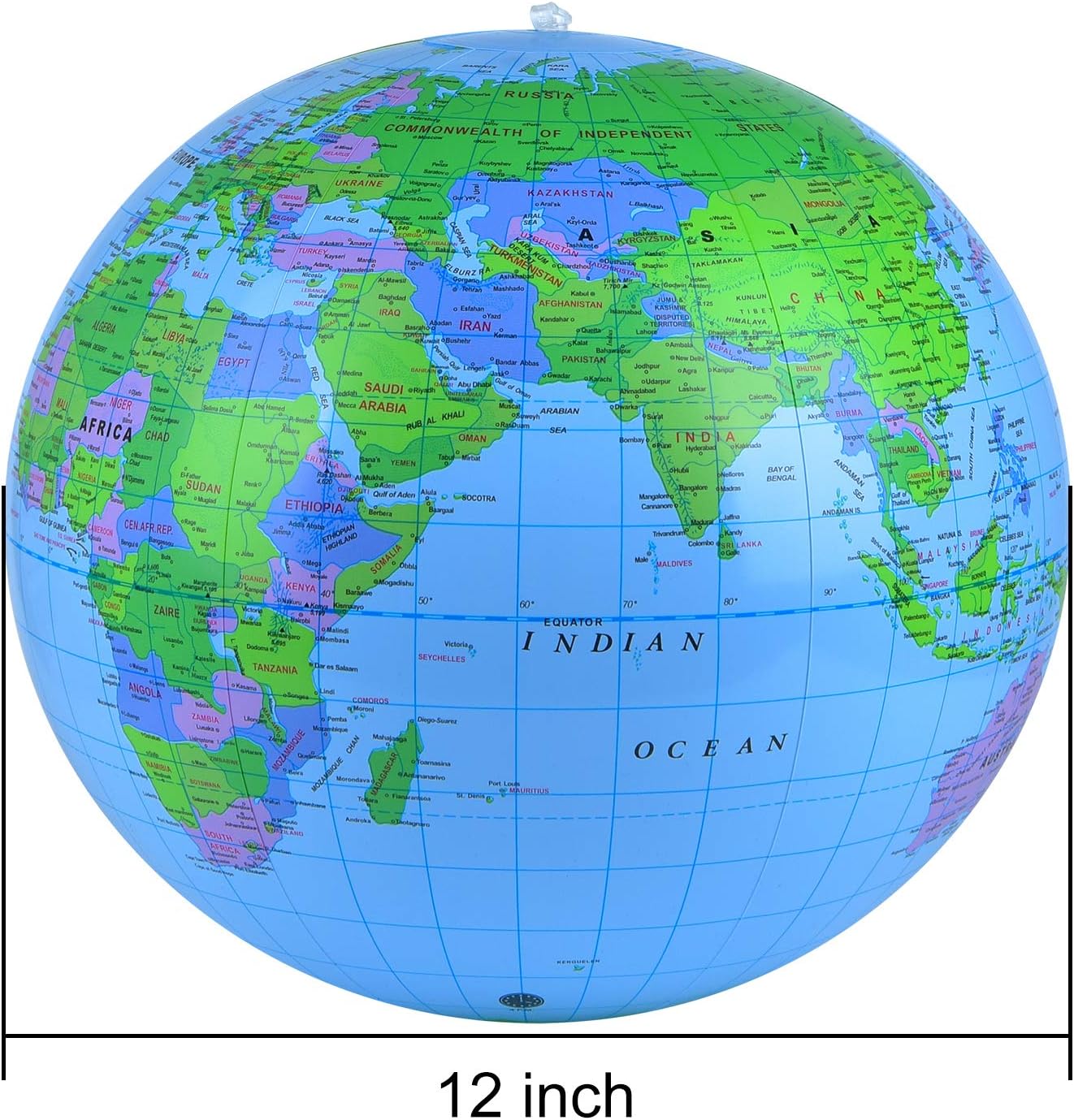 Coopay Inflatable Globe PVC World Globe Inflatable Earth Beach Ball for Beach Playing or Teaching