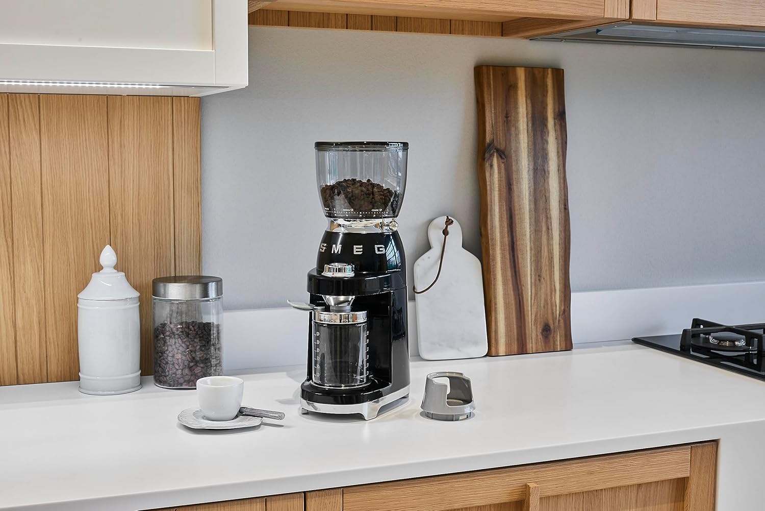SMEG Molinillo de café eléctrico retro (negro)