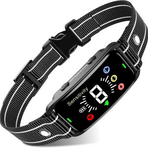 BEESHOP – Collar antiladridos recargable para perros grandes, medianos y pequeños, collar de entrenamiento inteligente antiladridos con 8 BEESHOP – Collar antiladridos recargable para perros grandes, medianos y pequeños, collar de entrenamiento inteligente antiladridos con 8