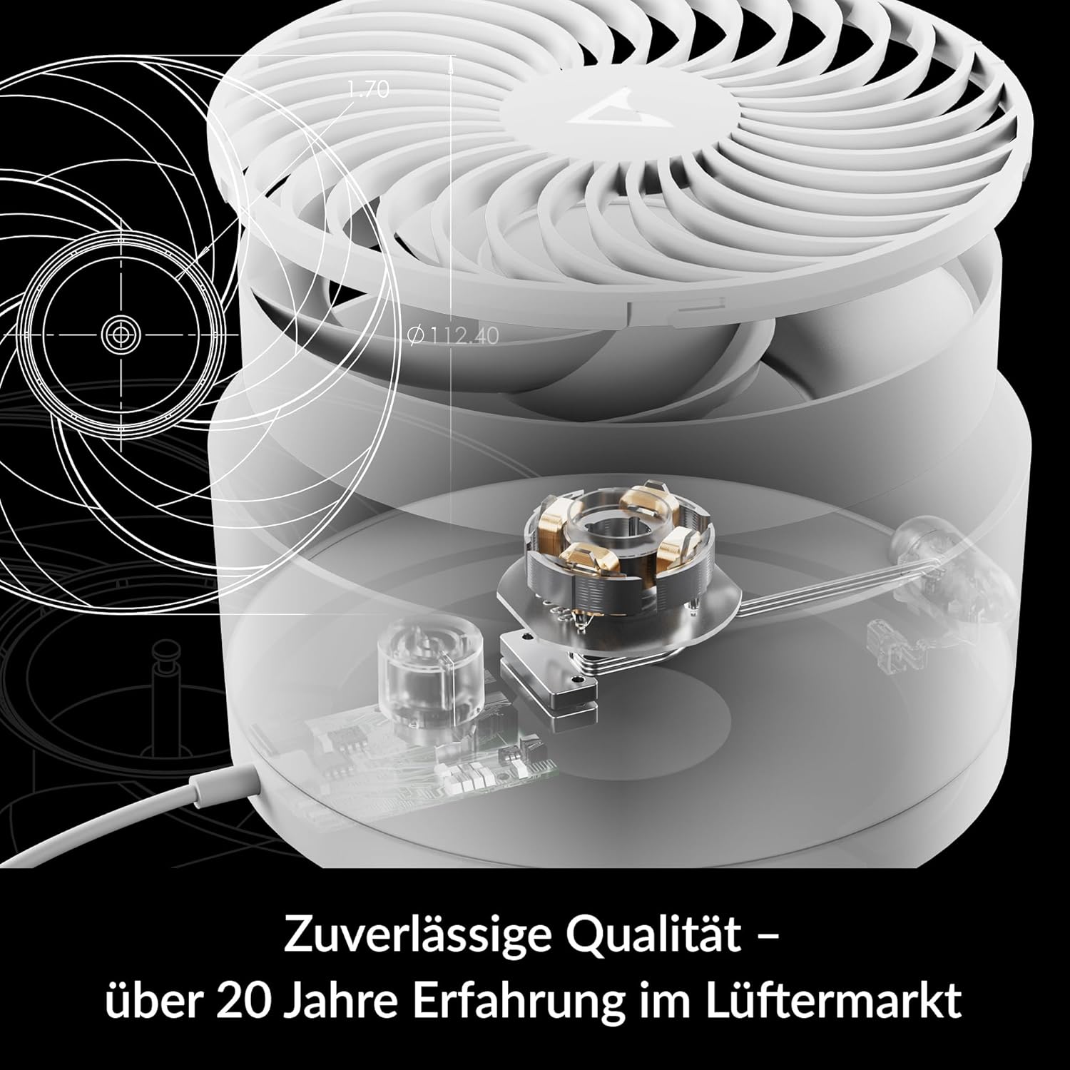 ARCTIC Summair – Ventilador de mesa plegable USB, conexión USB-A, ventilador de cochecito con cable de conexión de 4.724 in, ventilador de