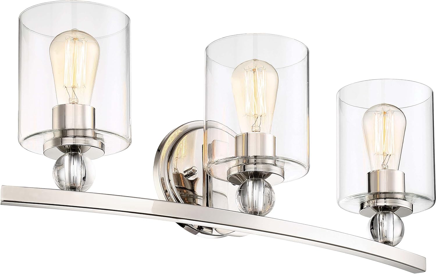 Minka Lavery Lámpara de pared 3073-613 Studio 5 – Lámpara de tocador de baño, 3 luces, 180 vatios, níquel pulido