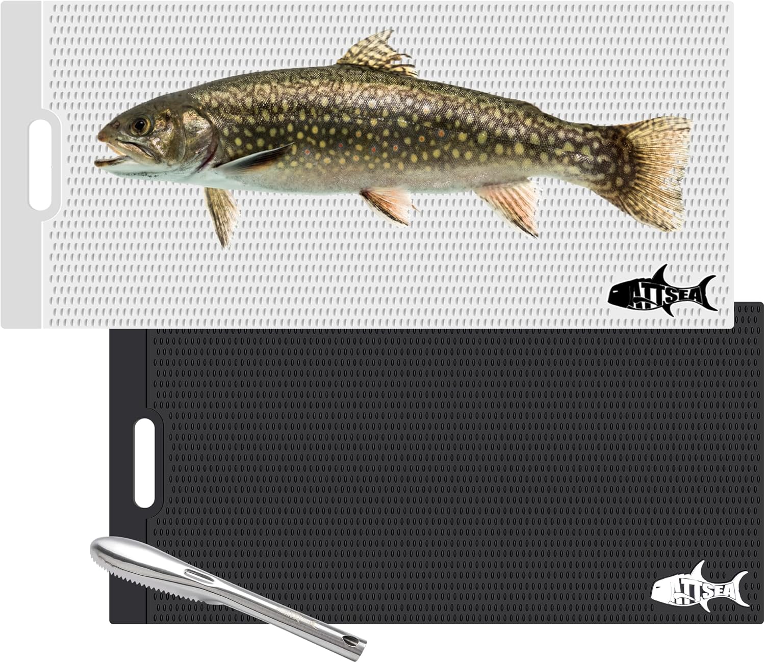 Alfombrilla antideslizante para filetes de pescado, tamaño XL, 31.5 x 15.75 pulgadas y tamaño regular 23.5 x 15.75 pulgadas para el escalador de