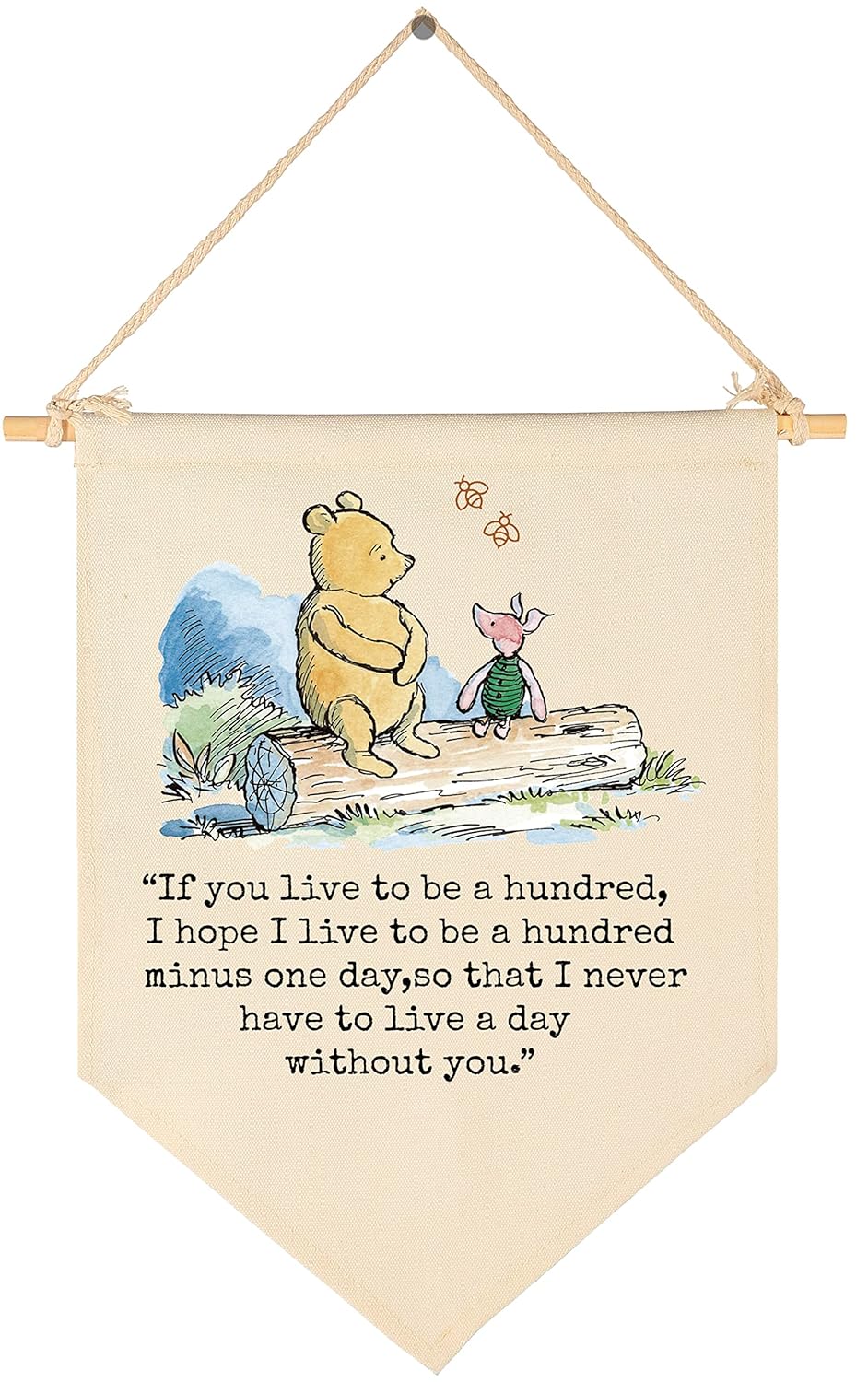 Bandera de pared con texto en inglés “If You Live to Be a Hundred-Christmas Birthday Bunting”, regalo para baby shower, decoración de pared, regalo
