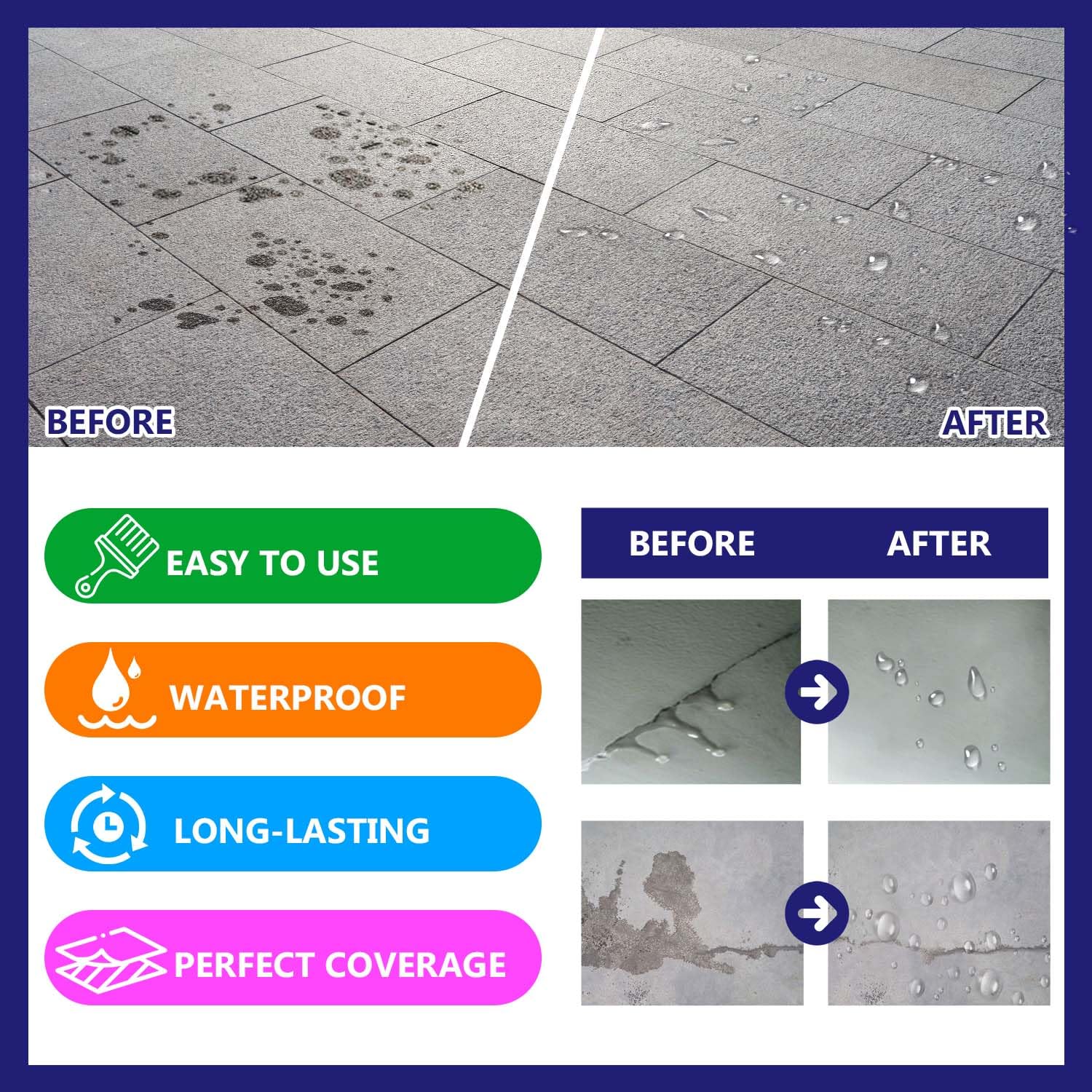 Agente invisible impermeable, sellador de aislamiento impermeable, adhesivo súper fuerte, adhesivo invisible para sellado de fugas, utilizado para