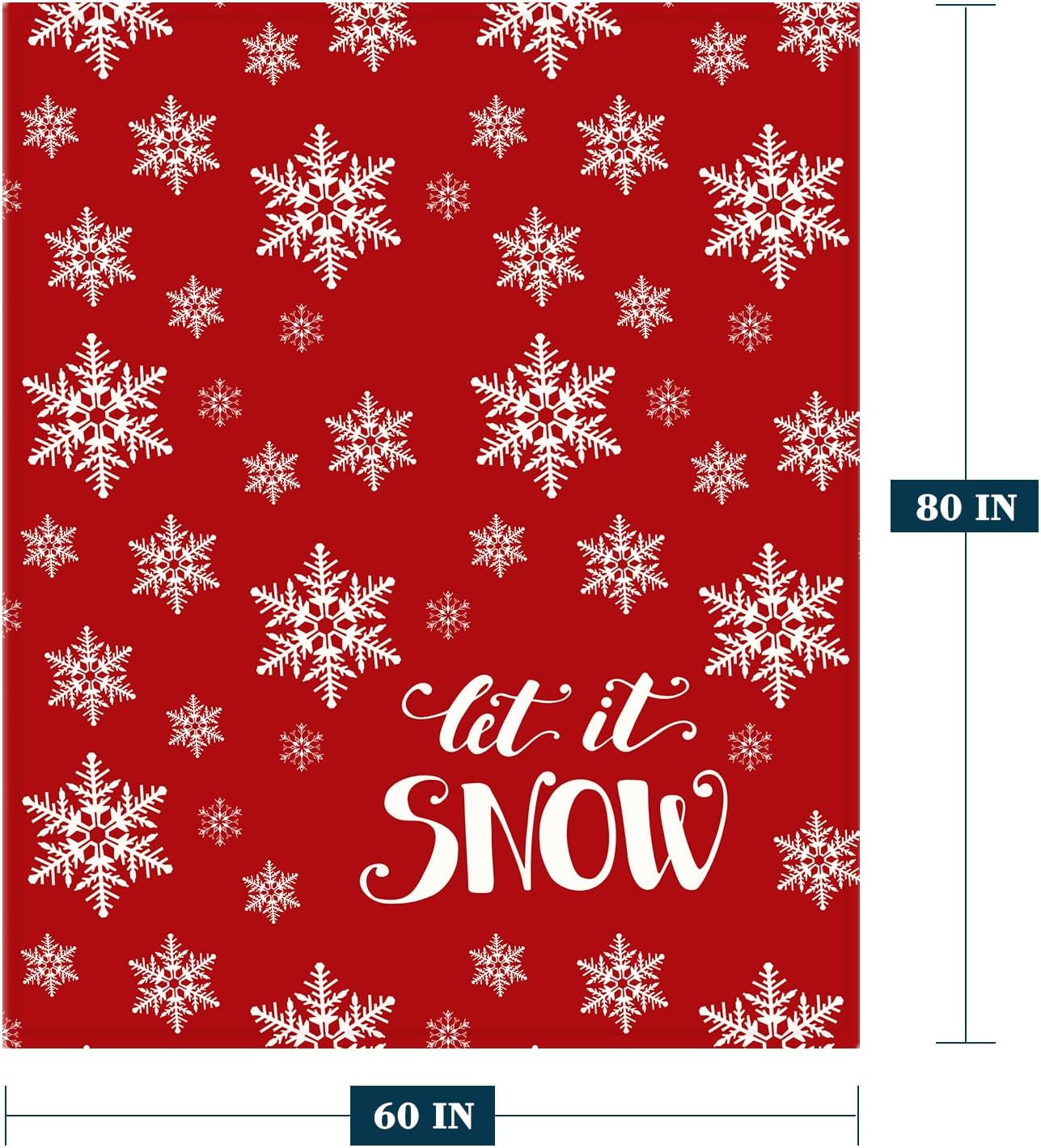 Neatee Living Manta decorativa de Navidad, tamaño individual, manta de invierno de Navidad con copos de nieve para sofá cama, manta suave y ligera