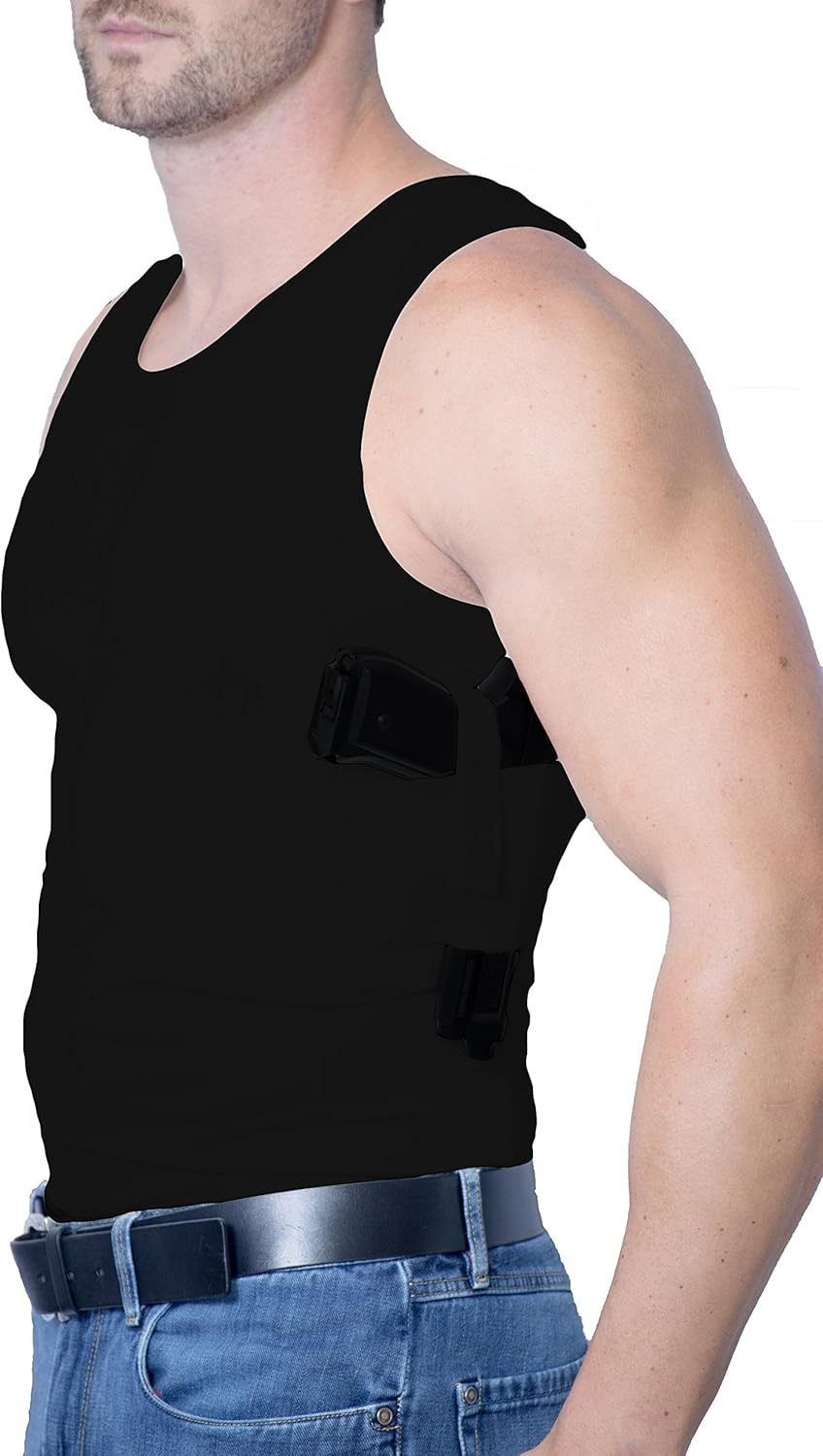 Camiseta sin mangas oculta para hombre  Funda segura para pistola  táctica y uso diario  (S-3XL)