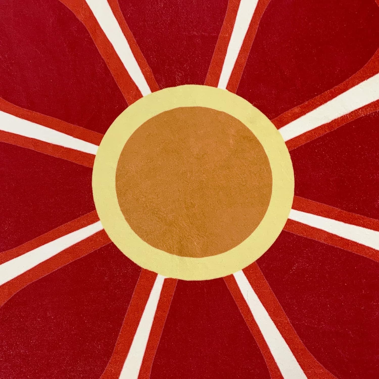 USTIDE Alfombra redonda grande de 63 pulgadas, alfombra circular floral para sala de estar, dormitorio, lavable, suave, alfombra roja para