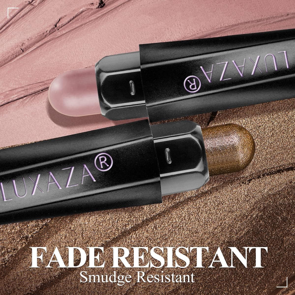 6 lápices de sombra de ojos neutros y marrones metálicos, color champán, brillante, crema, iluminador de ojos, maquillaje, profesional impermeable y