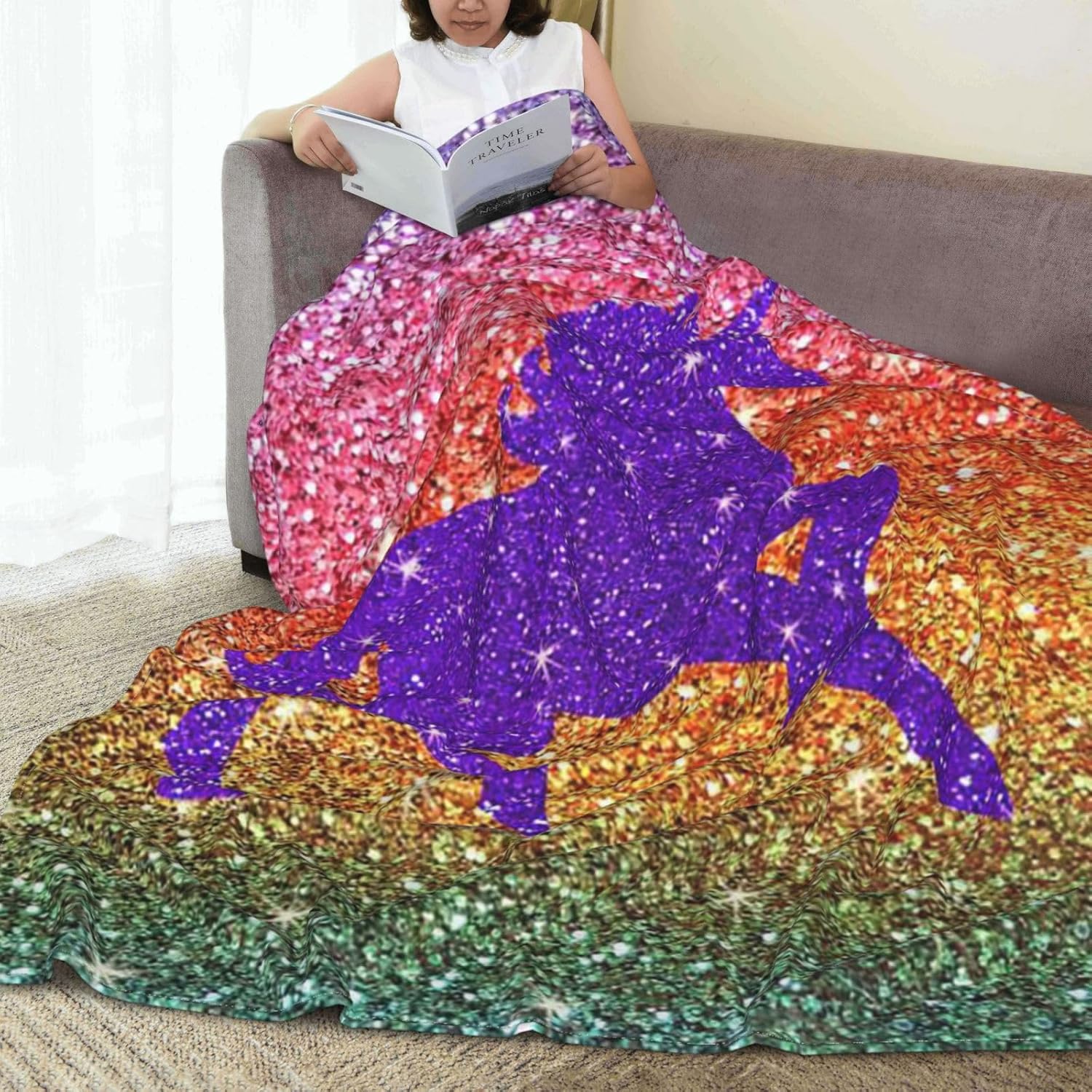 Manta Blublu de franela de forro polar para cama, manta ligera y acogedora de felpa para dormitorio, sala de estar, sofá