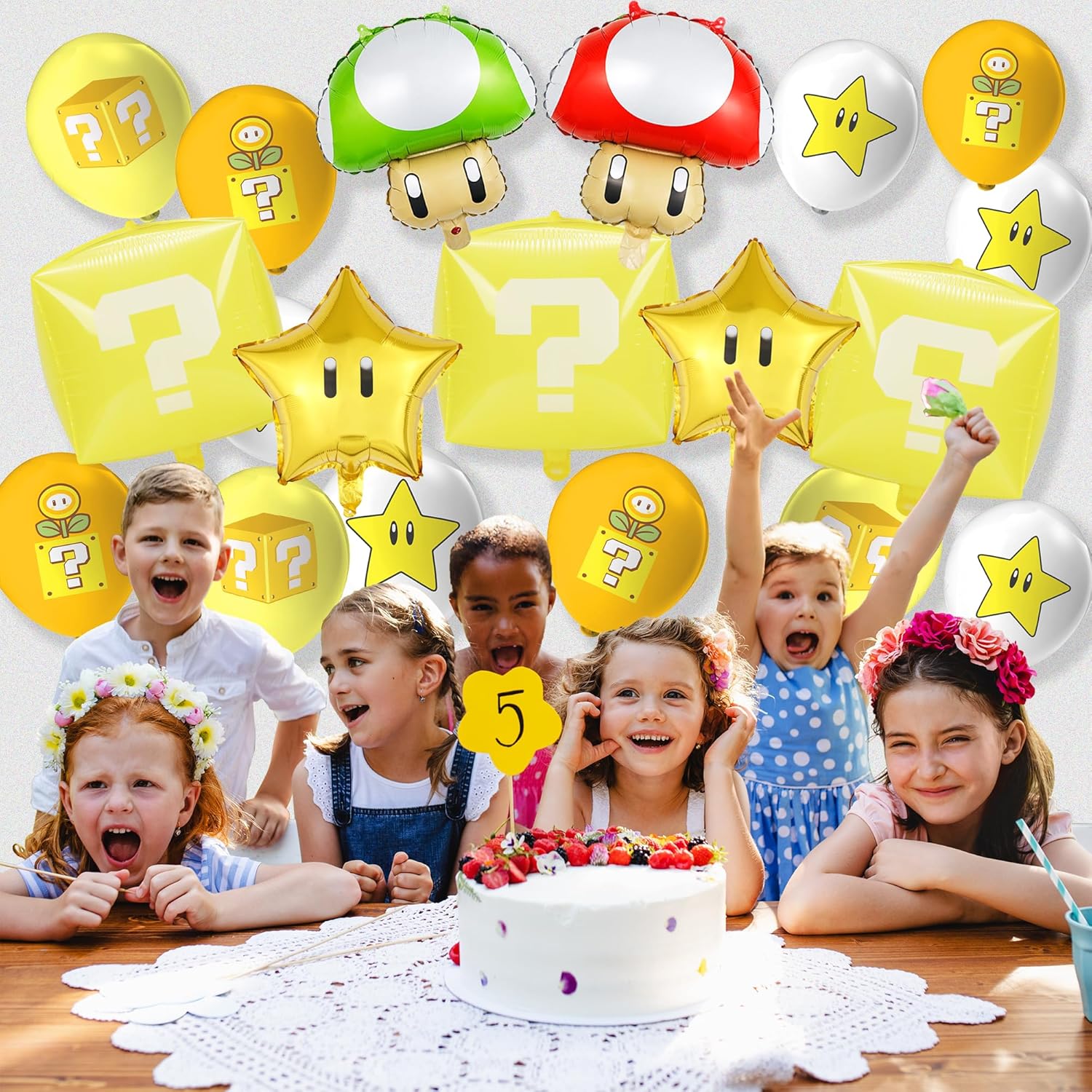 Game Balloons Birthday Party Decorations – Cartoon Birthday Party Supplies Set, Birthday Party Favor Decor FoilLatex Balloons Set Photo Background