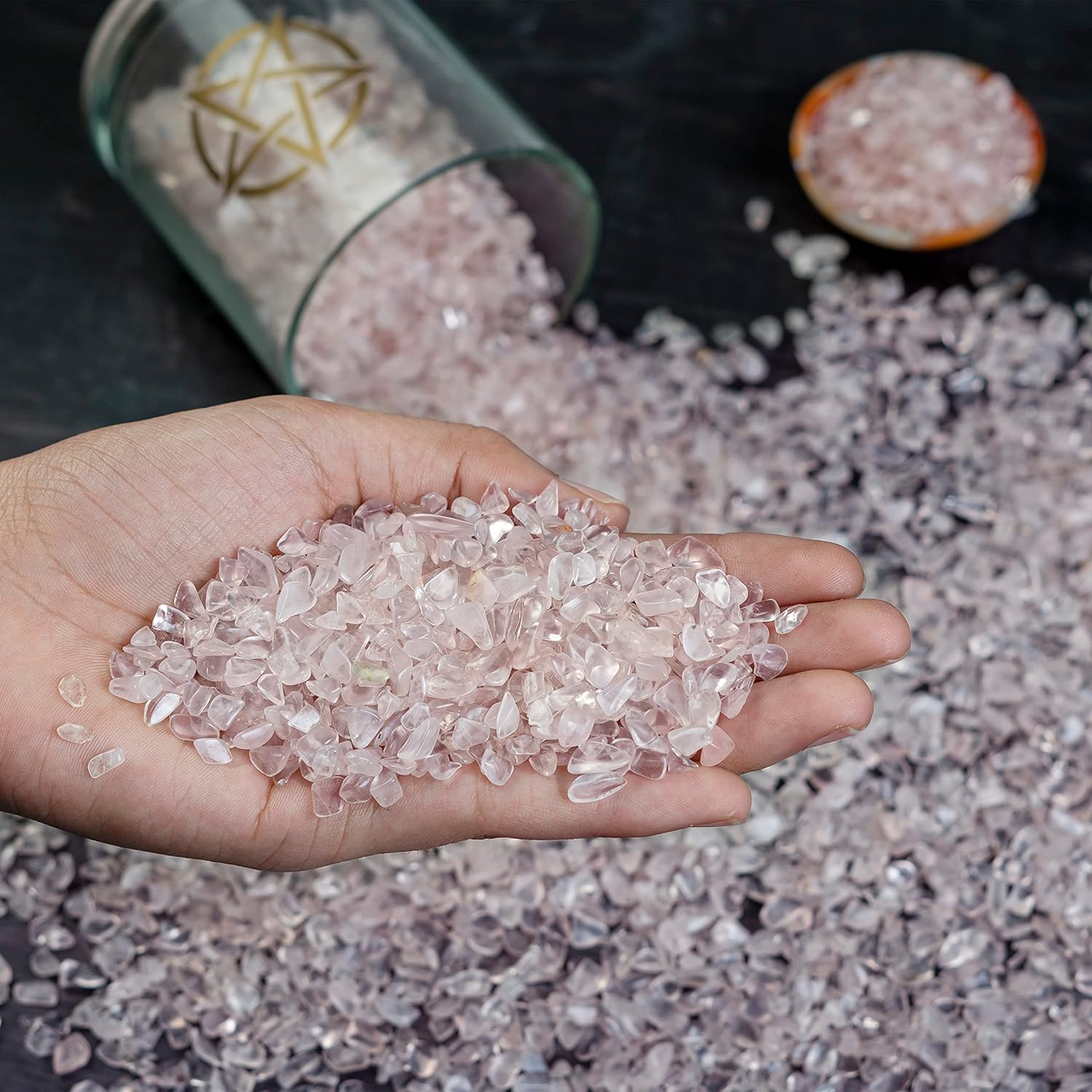 Crocon Piezas de piedras preciosas sin perforar con forma irregular para hacer joyas, plantas, florero, colección de gemas para decoración del