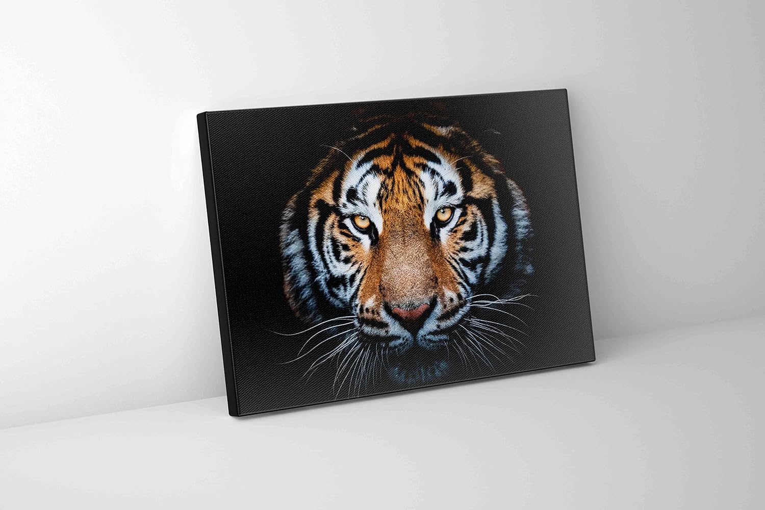 Impresión en lienzo de cabeza de tigre (36 x 48 x 1.25 pulgadas)