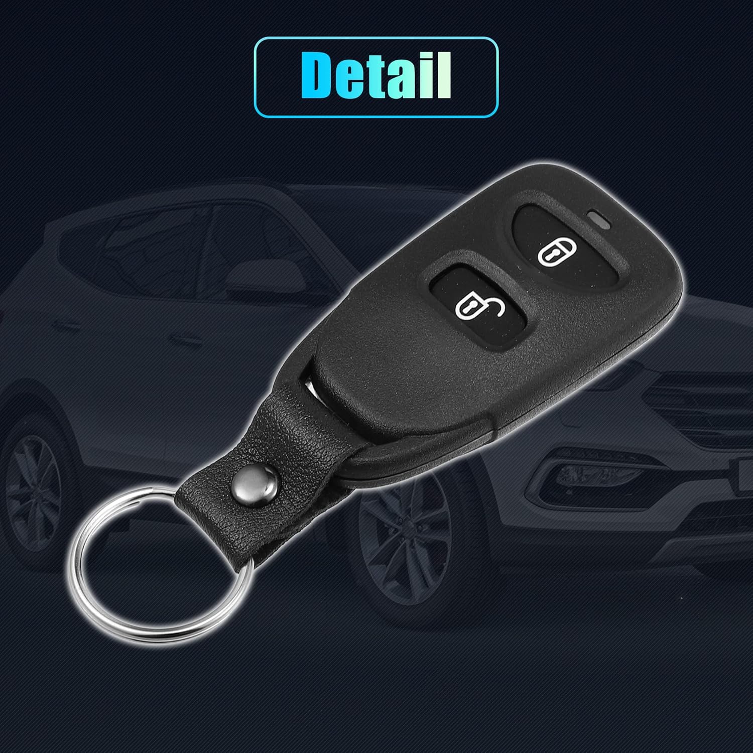 X AUTOHAUX Funda de repuesto para llavero de 3 botones sin llave para Hyundai Tuscon 2005-2016 para Kia sin chip, color negro