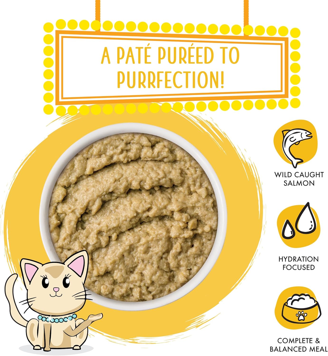 Weruva Slide N’ Serve Paté, alimento húmedo para gatos, The Slice is Right, cena de salmón silvestre, bolsa de 5.5 oz (156 g) (paquete de 12),