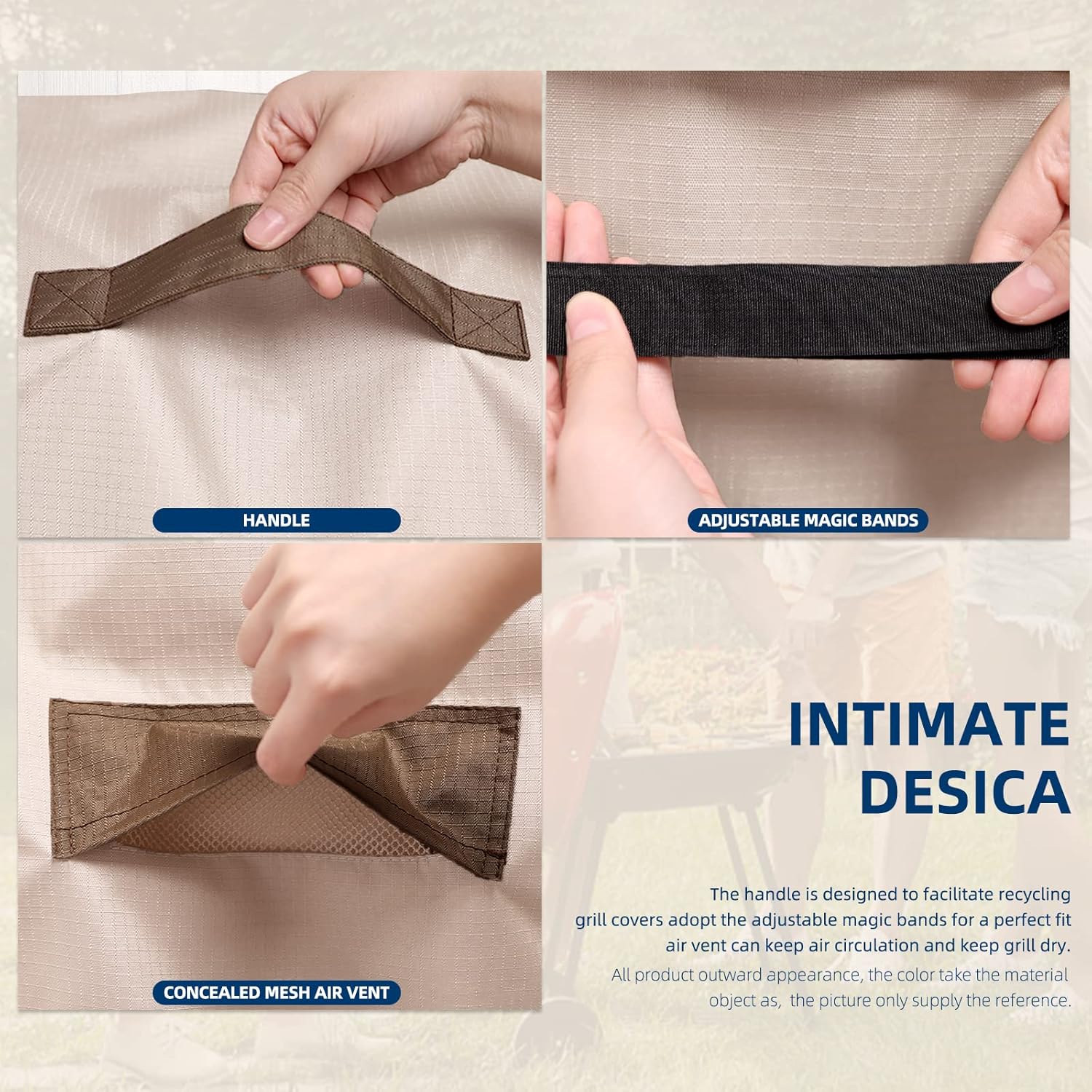 HAMLER Cubierta redonda para barbacoa, cubierta pequeña para ahumador de 28 pulgadas, resistente al agua, para exteriores, compatible con Weber,