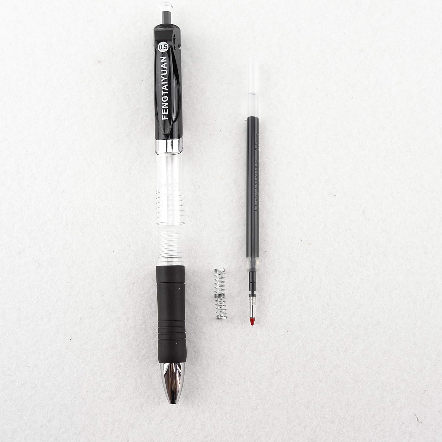 Fengtaiyuan ADP18, bolígrafos de gel retráctiles, 0.020 in, tinta negra, extrafinos, escritura suave, paquete de 18 (ADP18)