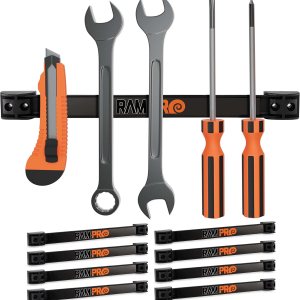 Tira magnética para herramientas de 12 pulgadas, una barra magnética para herramientas para organización de garaje, organización de tiendas y Tira magnética para herramientas de 12 pulgadas, una barra magnética para herramientas para organización de garaje, organización de tiendas y