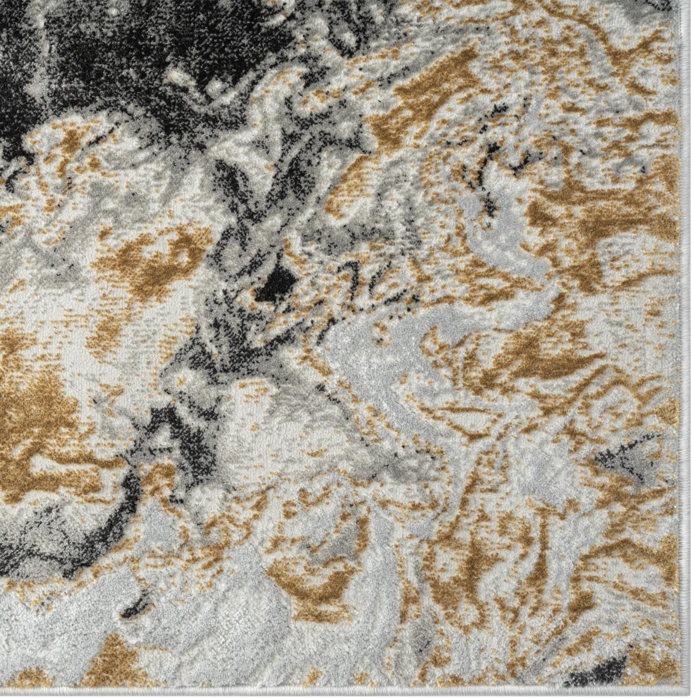 LUXE WEAVERS Alfombra abstracta de remolinos de mármol, humo 2×3