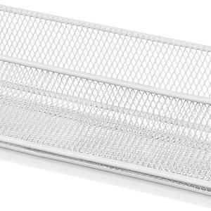 YBM HOME Organizador de cajones de malla blanca para cajones y estantes, soporte para suministros escolares, cesta organizadora de escritorio de YBM HOME Organizador de cajones de malla blanca para cajones y estantes, soporte para suministros escolares, cesta organizadora de escritorio de
