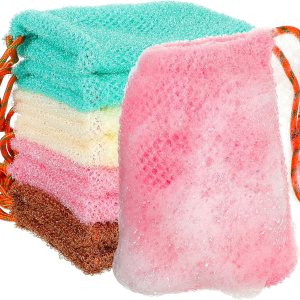 Shappy 8 bolsas ahorradoras de jabón, bolsas de jabón exfoliante, bolsas de malla de jabón para ducha, soporte de jabón de ducha, red de espuma de Shappy 8 bolsas ahorradoras de jabón, bolsas de jabón exfoliante, bolsas de malla de jabón para ducha, soporte de jabón de ducha, red de espuma de