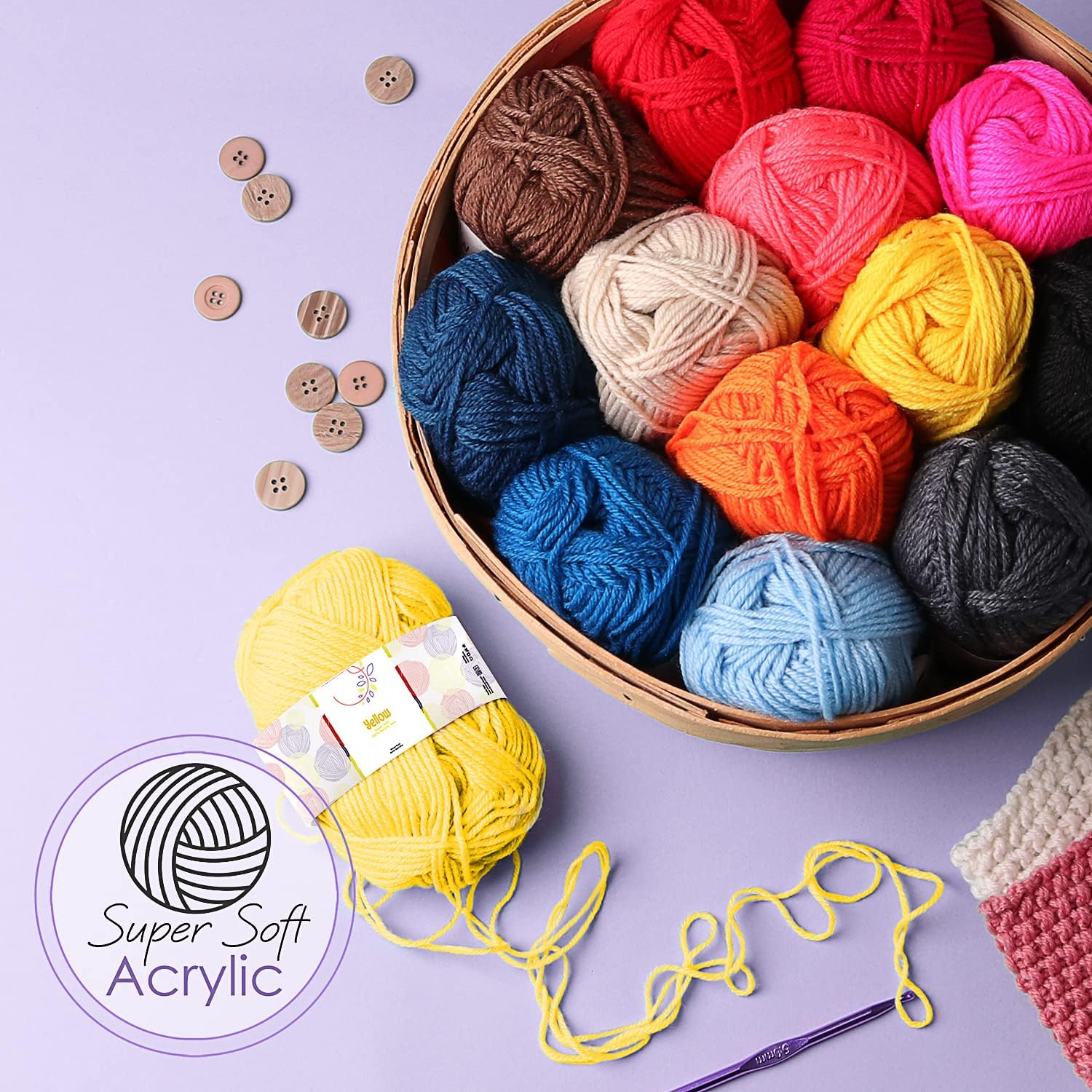 Kit de ganchillo para principiantes y adultos, kit de ganchillo para principiantes para adultos y niños, juego de ganchillo de 80 piezas con guía