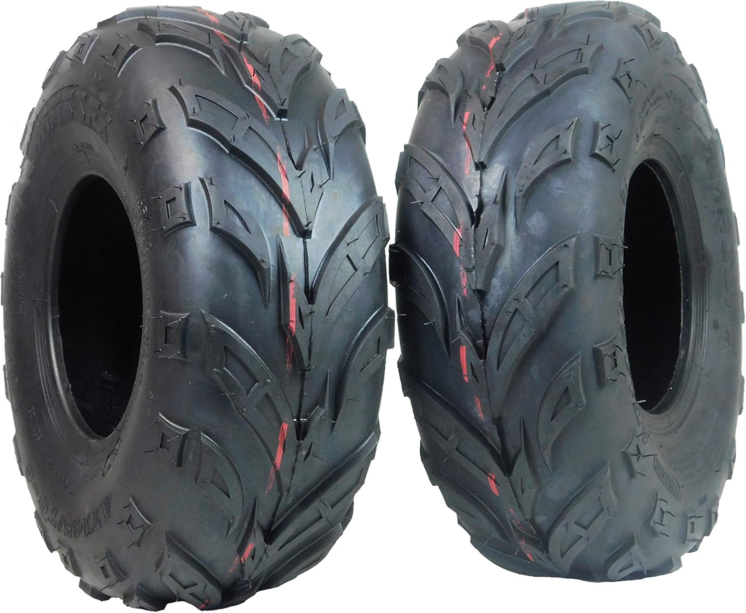 Paquete de 2 neumáticos MASSFX 14570-6 Go Kart, mini bicicleta, ATV, neumáticos de césped 145×70-6 145x70x6