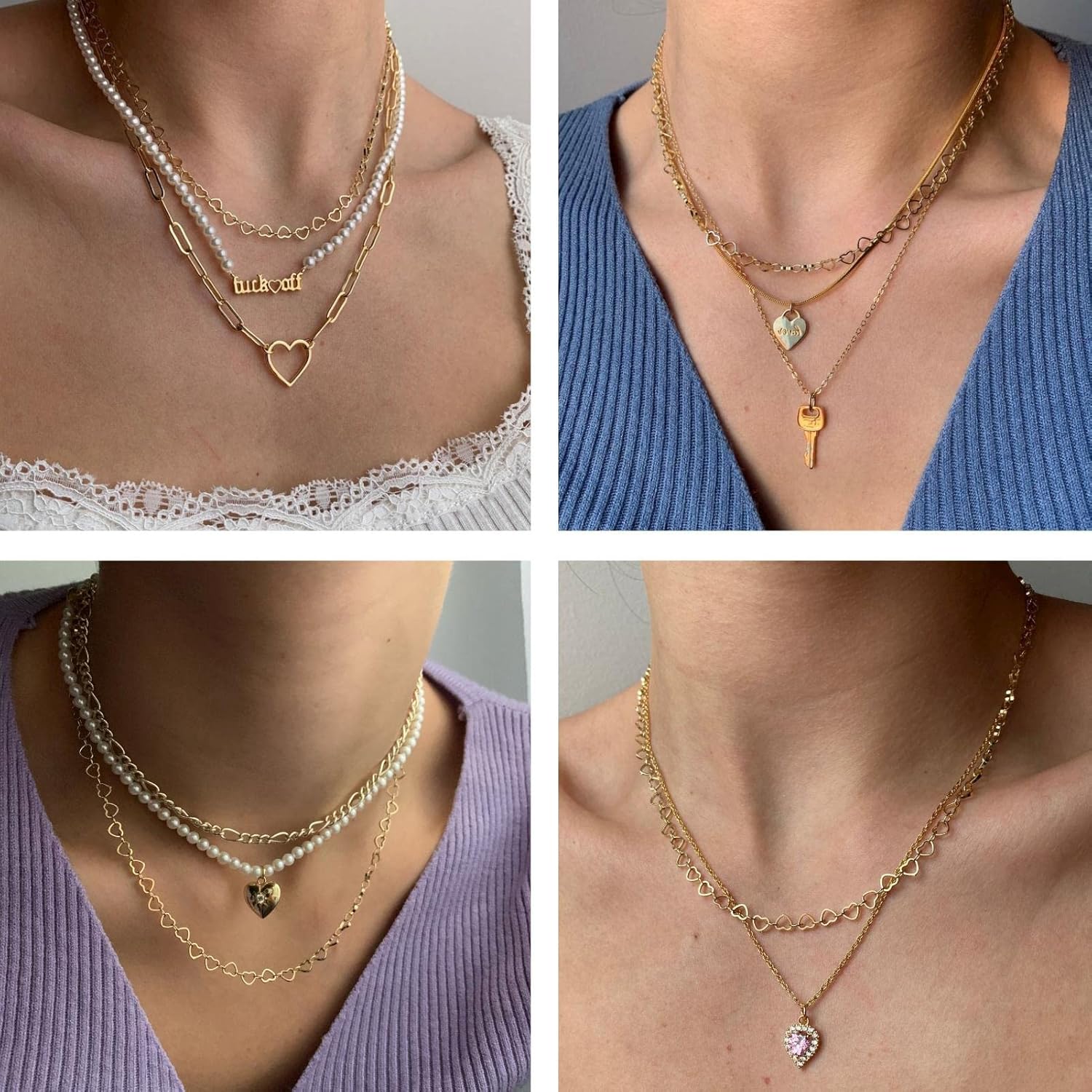 KYUNHOO Cadena de fabricación de joyas chapada en oro KC de 5M Cadenas de corazón de latón macizo a granel en carrete, pulsera, collar, suministros