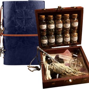 Kit de viaje de brujería, kit de altar de libro de sombras, kit de boticario, kit de brujería de cristal, caja de madera, kit de brujas, incienso, Kit de viaje de brujería, kit de altar de libro de sombras, kit de boticario, kit de brujería de cristal, caja de madera, kit de brujas, incienso,