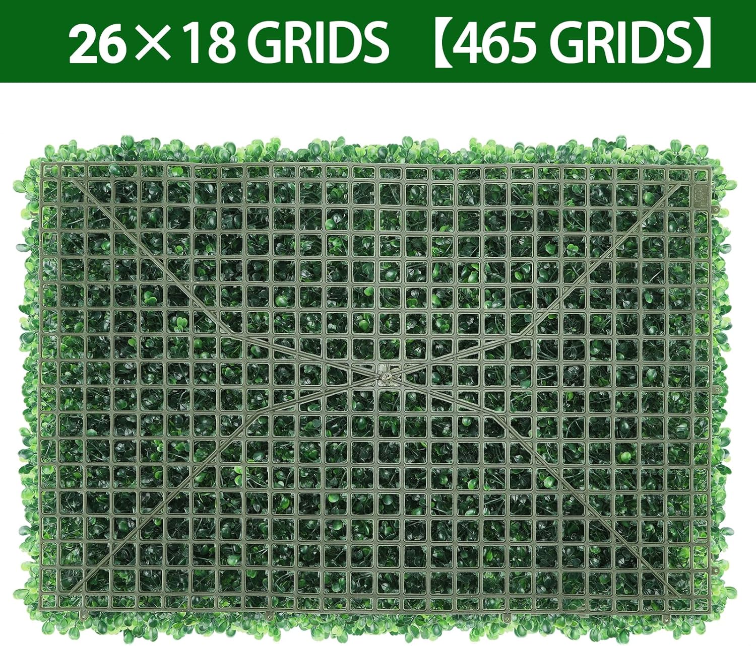 ZXMOTO Paneles de seto de boj artificiales, 12 piezas de 24 x 16 pulgadas, lujosos paneles de pared de boj verde sintético de 425 puntadas para