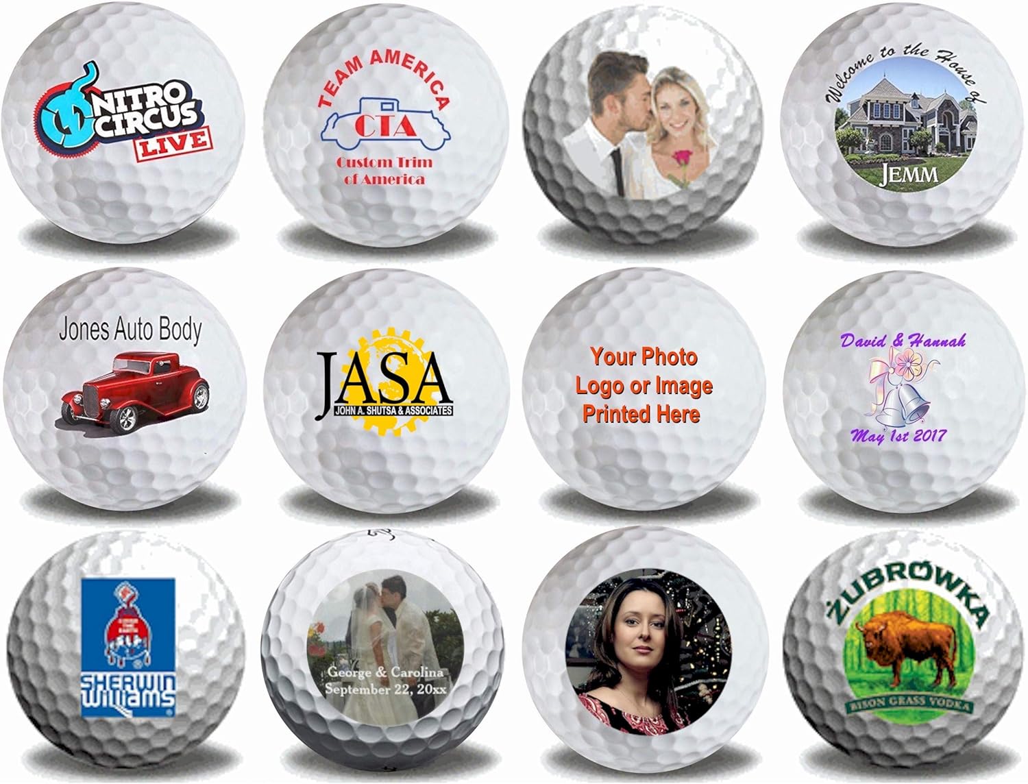 Taylormade – Pelotas de golf personalizadas a distancia, 12 unidades, tu columpio único, tus momentos únicos, pelotas de golf con logotipo, pelotas